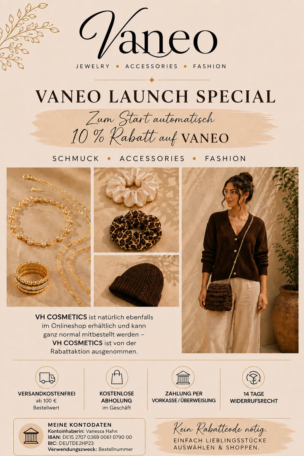 Launch der Website und VANEO als neue Marke