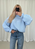 Nur noch 1x - Strickpullover „Élise“ – Hellblau
