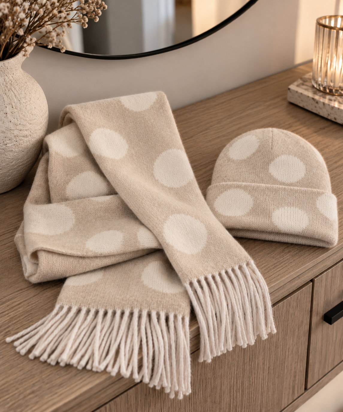 Dottie Love – Mützen- & Schal Set 🤍